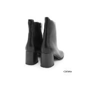 Bottines cuir végétalien noir 