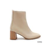 Bottines cuir végétalien camel