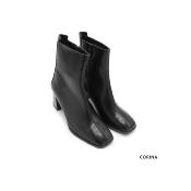 Bottines cuir végétalien noir 