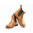 Bottines cuir Havane