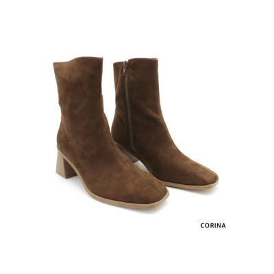 Bottines Camel en daim