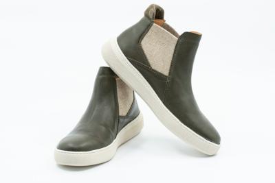 TENNISBOOTS OLIVE LEATHER