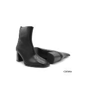 Bottines cuir végétalien noir 